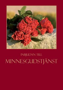 Inbjudan till minnesgudstjänst – rosor (4066)