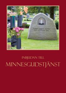 Allhelgona inbjudan med minnessten för minnesgudstjänst – 4067