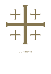 Dopbevis med guldtryck (5020)